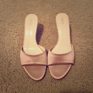 Barneys New York Kitten Heel Suede Mules